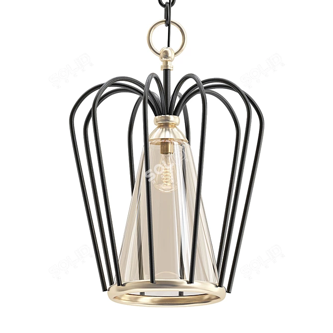 Elegant Italian Stilnovo Pendant 3D model image 1