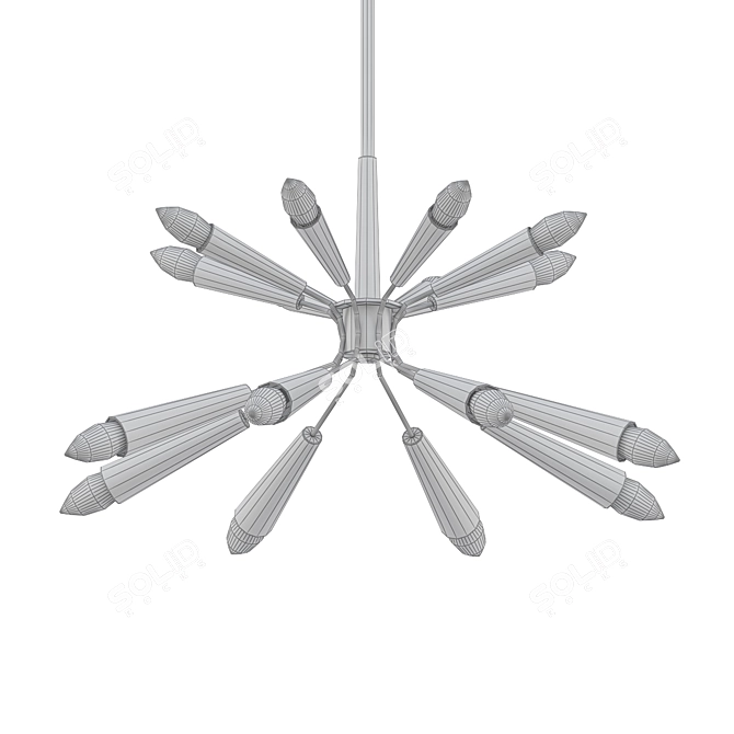 French Lightolier Sputnik Chandeliers 3D model image 2