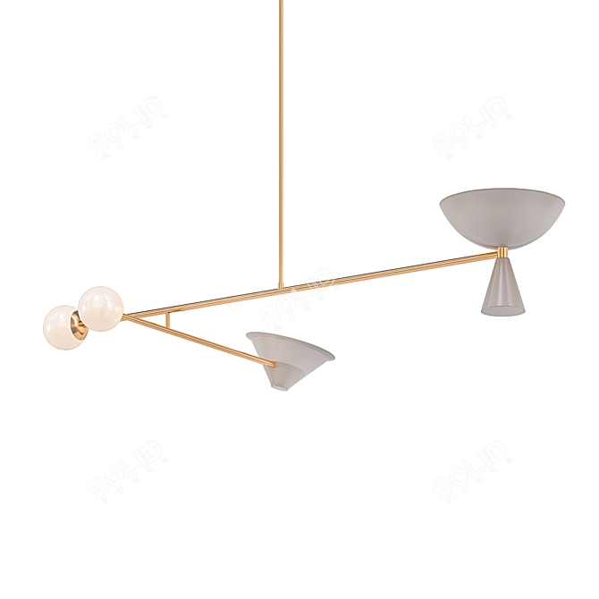 Geometric Cage Pendant Light 3D model image 1