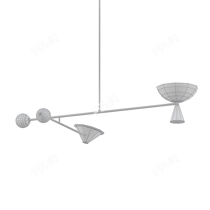 Geometric Cage Pendant Light 3D model image 2