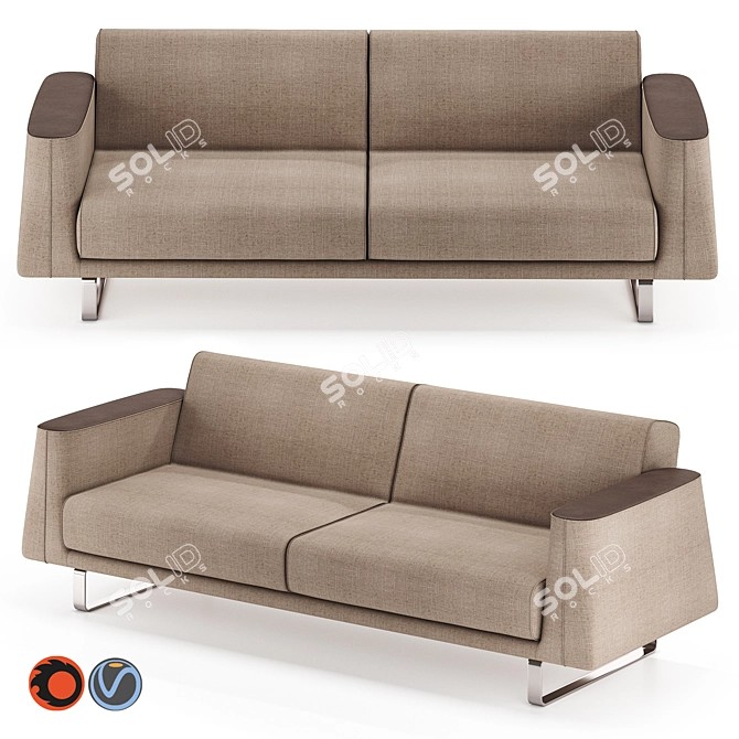 Avana_301 Sofa: Italian Quality by Quadrifoglio Group 3D model image 3