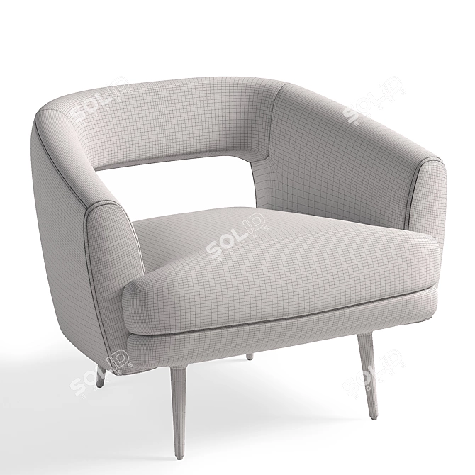 Elegant Millie Chair: Modern 2015 Design 3D model image 8