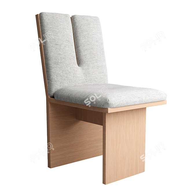 Paradox Wood Dining Chair 3D model image 2