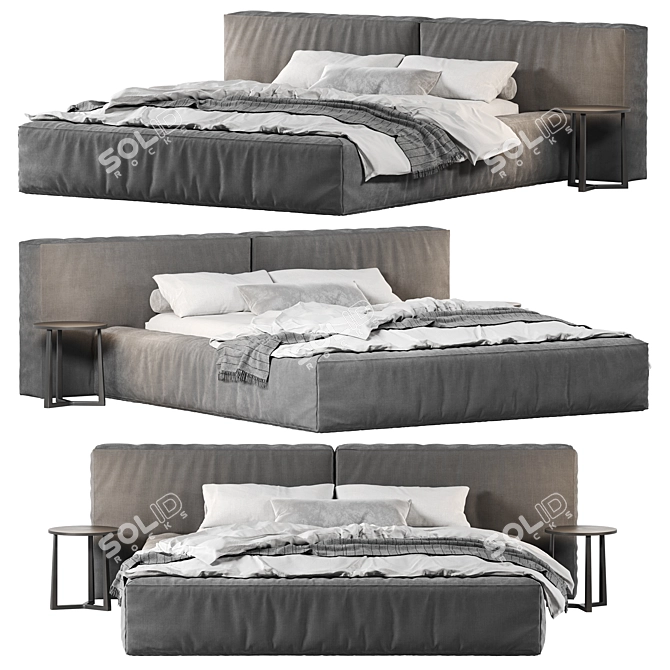 Marlow Bed: Sleek Style & Superb Comfort 3D model image 1