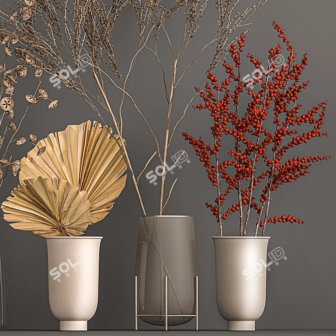 Elegant Reed Bouquet: Menu Cyclades Vase 3D model image 4