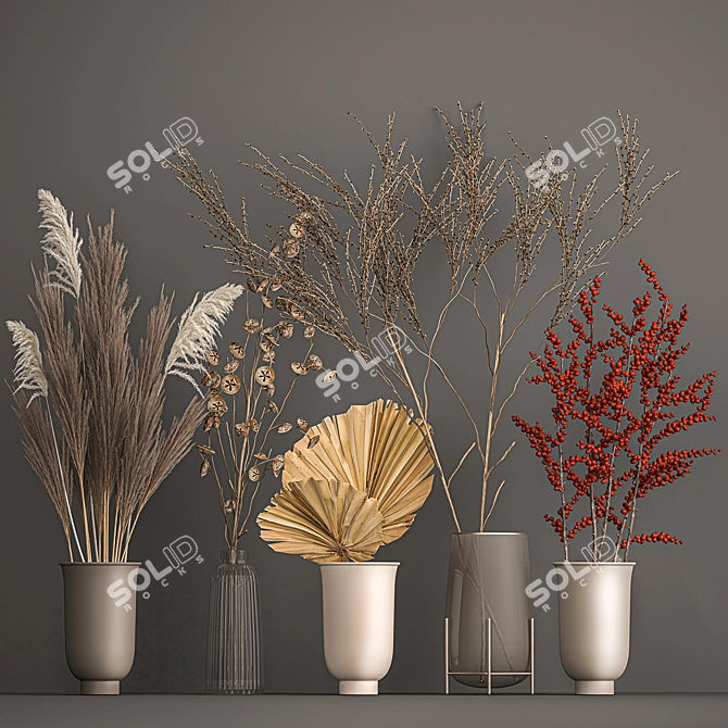 Elegant Reed Bouquet: Menu Cyclades Vase 3D model image 5