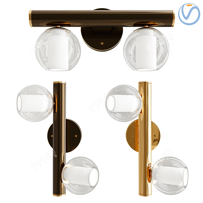 ILIANA WALL - Elegant Brass Design Lamps 3D model image 1