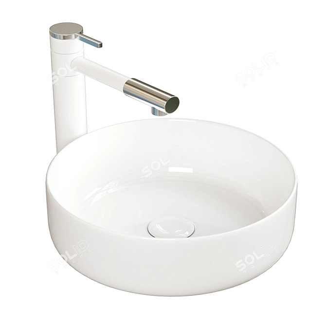 Modern Countertop Washbasin: BelBagno BB1357 3D model image 1