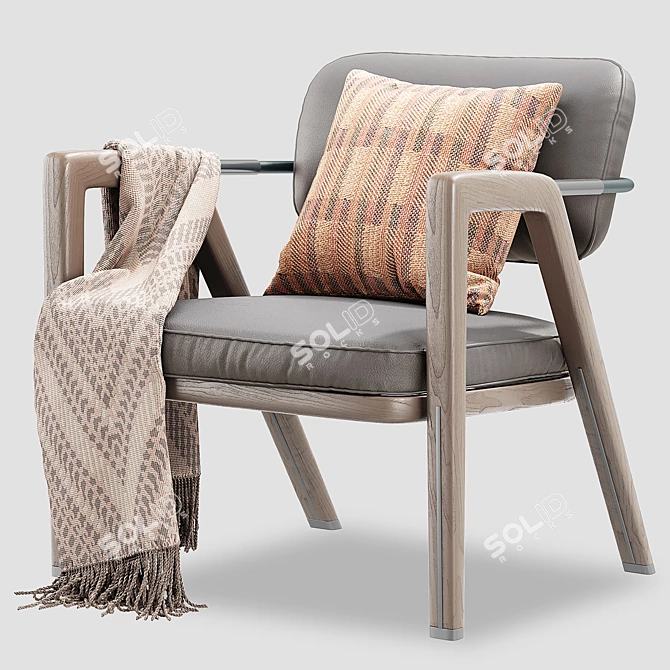 Elegant Giorgetti ELSA Lounge Chair 3D model image 4