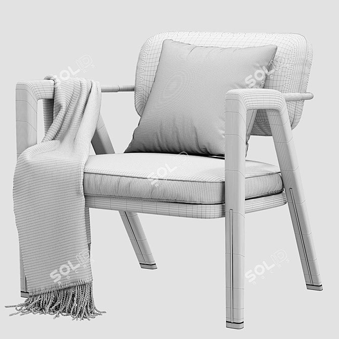 Elegant Giorgetti ELSA Lounge Chair 3D model image 9