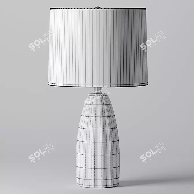 Elegant Ella Ceramic Table Lamp 3D model image 2