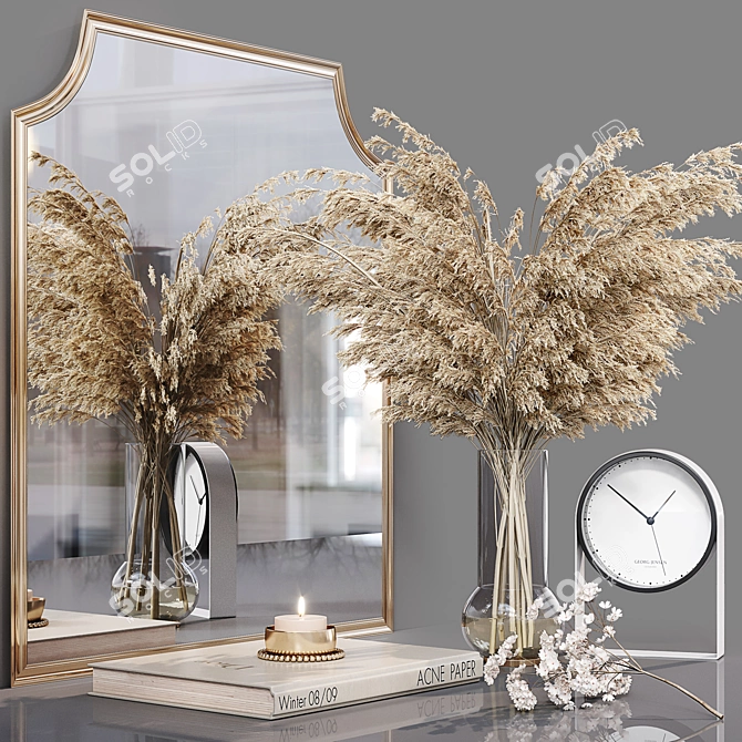 Stylish Home Decor Set 3D model image 3