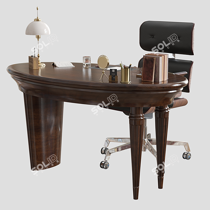 Modern Office Furniture Set 3D model image 2