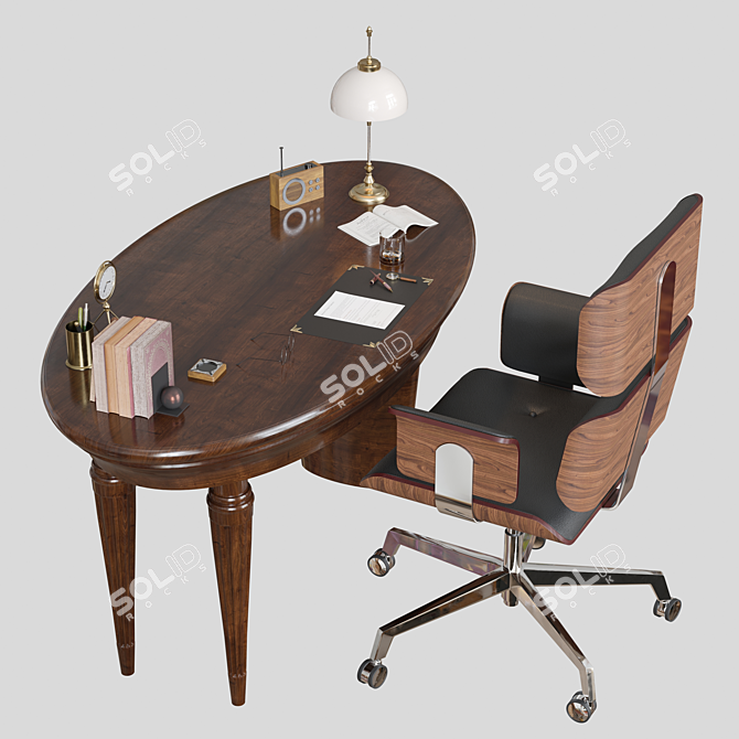 Modern Office Furniture Set 3D model image 7