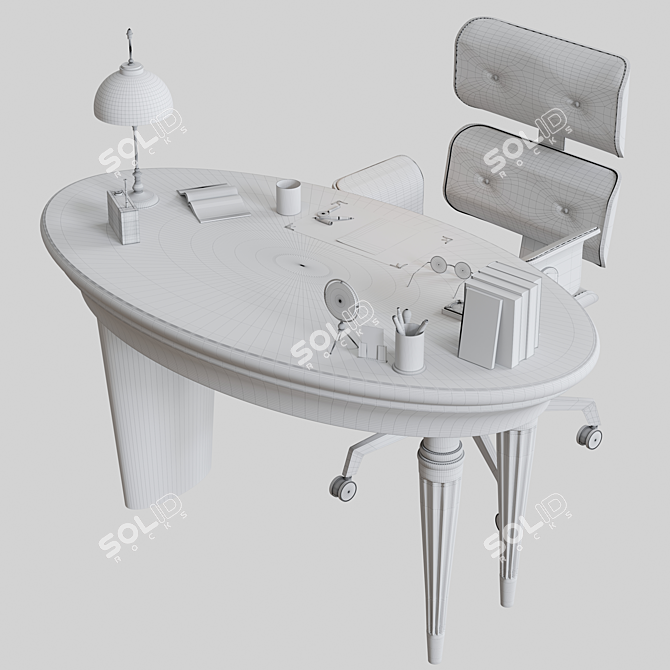 Modern Office Furniture Set 3D model image 8