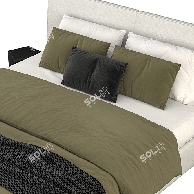 Nuvo Mebel Bed: Modern and Stylish 3D model image 3
