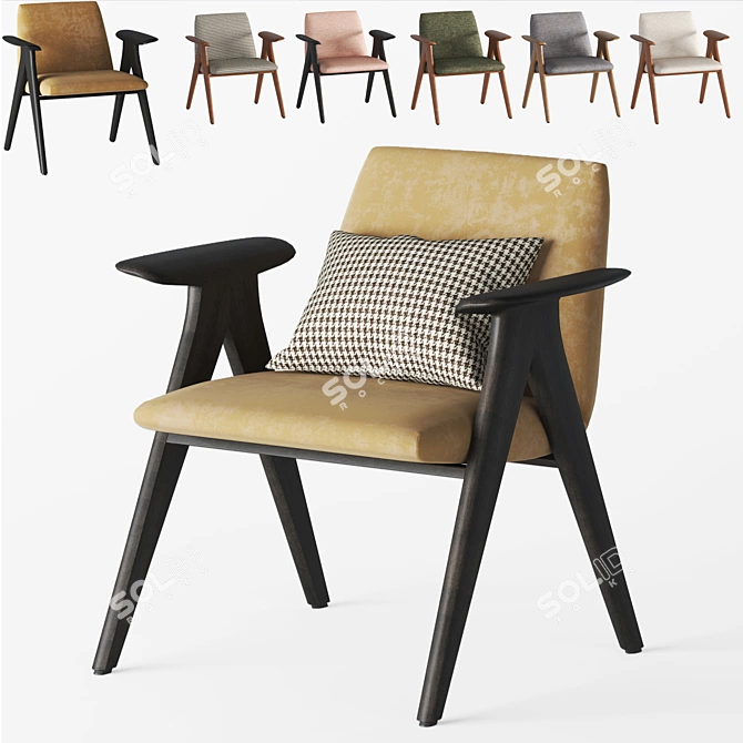 Libera Armchair - Elegant Living Room Seating 3D model image 2