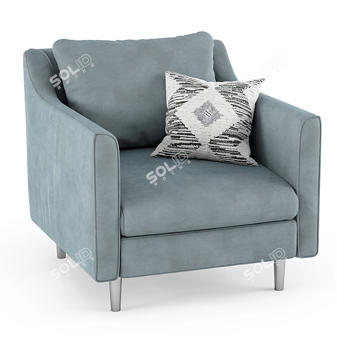 Sleek Sally Armchair - Modern Comfort 3D model image 1