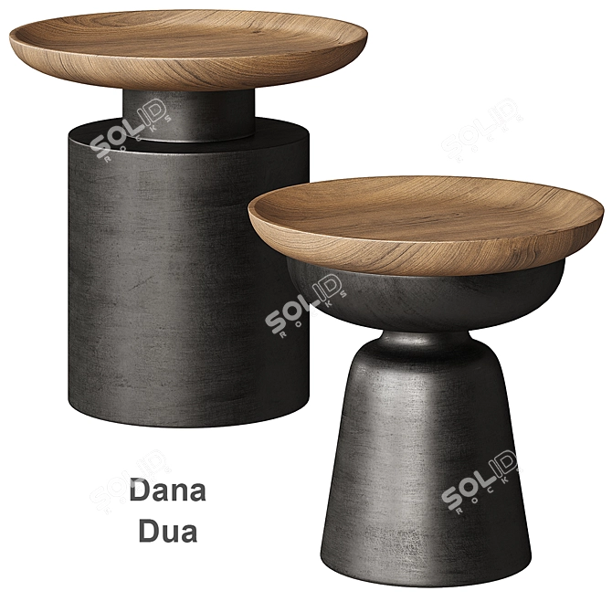 Title: DANA DUA Black Coffee Table 3D model image 1