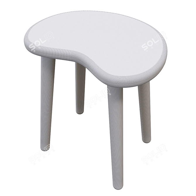 Zara Home Wooden Palette Stool 3D model image 7