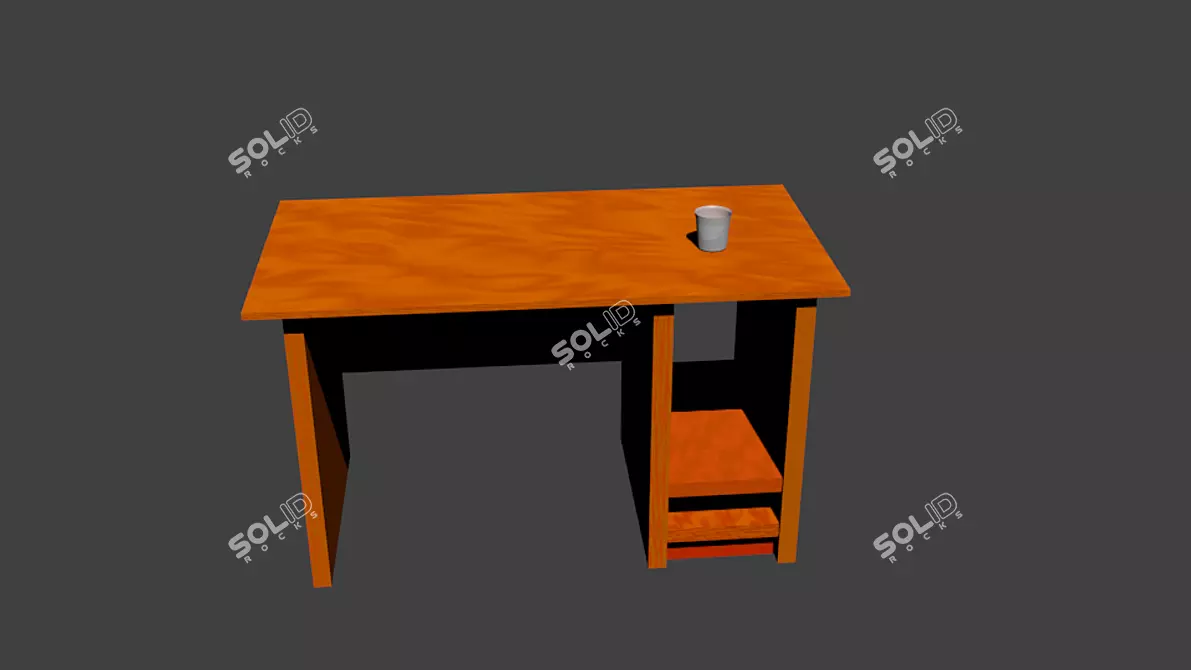 Transparent Glass Table 3D model image 1