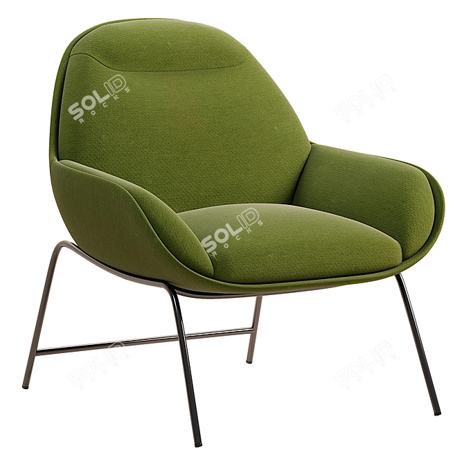 Mii Lounge Chair: Sleek and Comfortable 3D model image 4