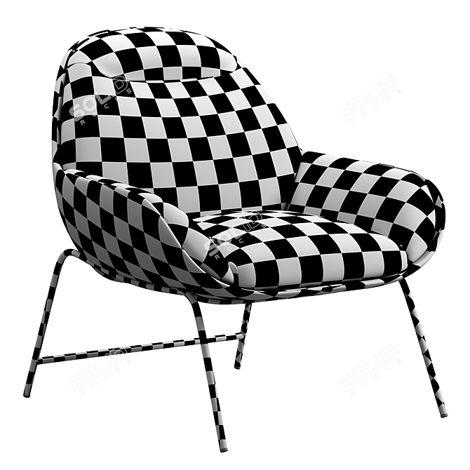 Mii Lounge Chair: Sleek and Comfortable 3D model image 5