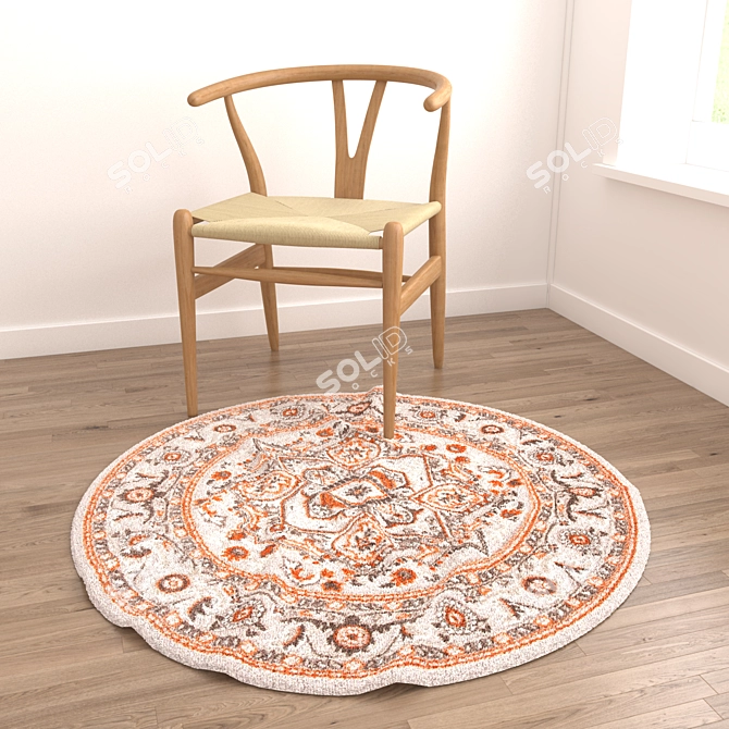 Round Rugs Set 6-Pack: Versatile and High-Quality 3D model image 6