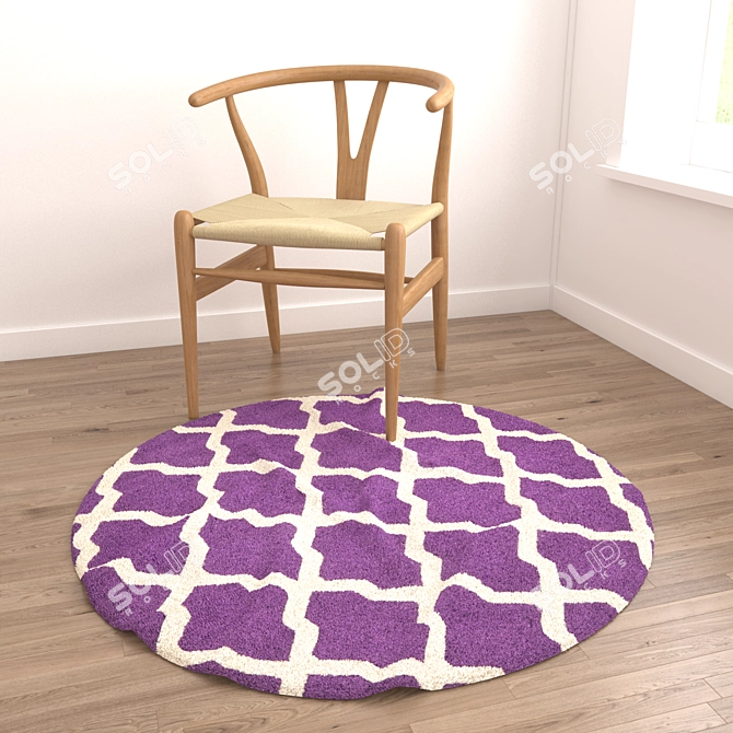 Round Rug Set: Versatile and Stunning 3D model image 6