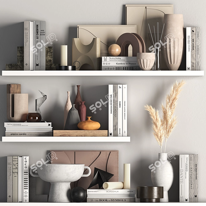 Modern Decorative Set for Stylish Interiors 3D model image 1