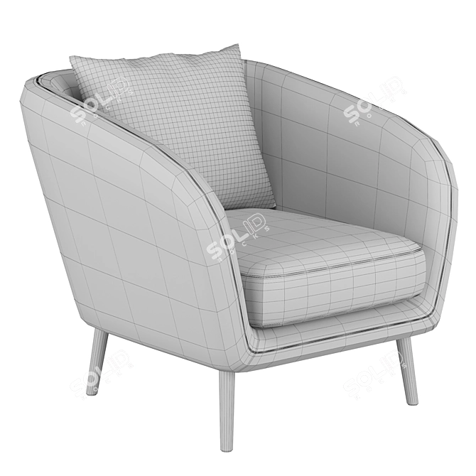 Modern Living: Hanna Chair 3D model image 4