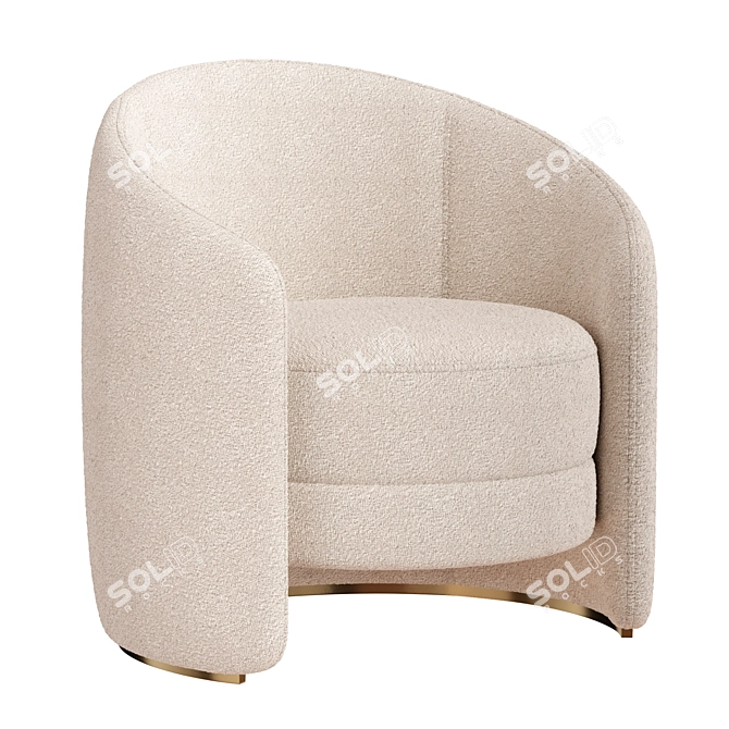  Stylish Calder Armchair: Modern Design, Quality Craftsmanship 3D model image 1