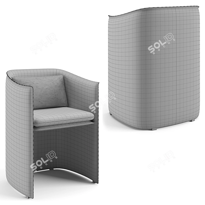 Modern Minotti Dining Set with Van Dyck Table and Case Chairs 3D model image 7