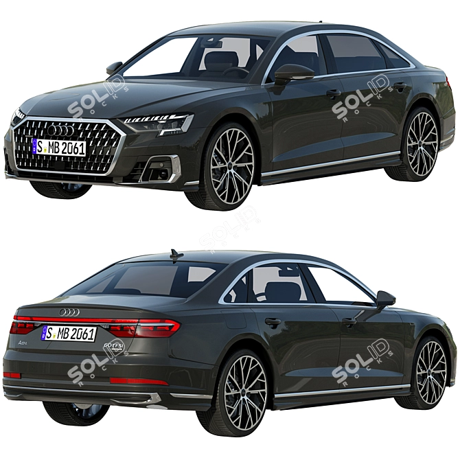 Luxury Redefined: Audi A8 L 2022 3D model image 1