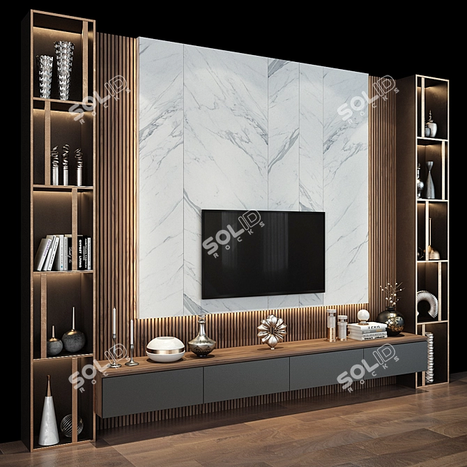 Stylish TV Stand 0482 3D model image 3