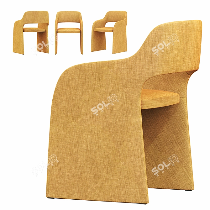 Comfy Fabric Chair: The Perfect Blend of Style and Comfort 3D model image 3