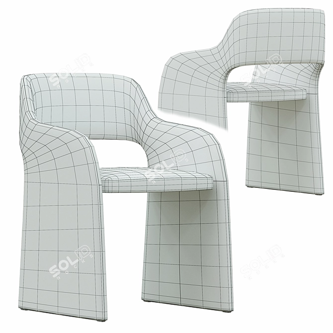 Comfy Fabric Chair: The Perfect Blend of Style and Comfort 3D model image 7