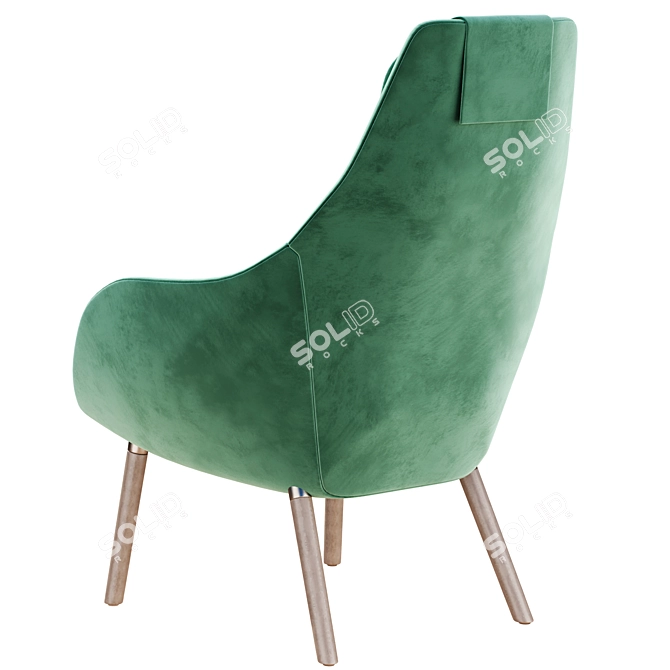 Comfortable Lounge Chair: HAL 3D model image 2