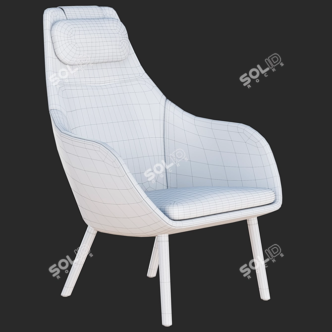 Comfortable Lounge Chair: HAL 3D model image 5