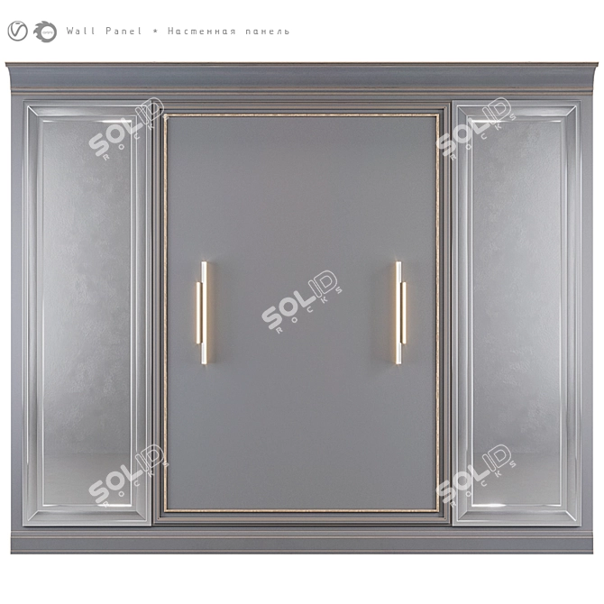 Modern Wall Decor Panel 3D model image 1
