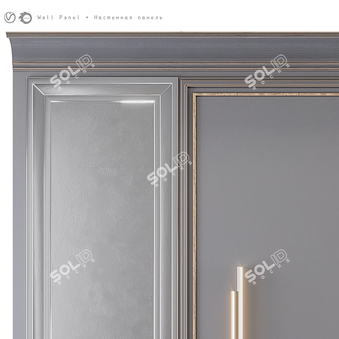 Modern Wall Decor Panel 3D model image 2