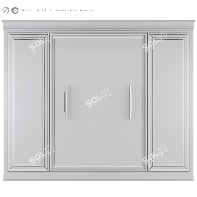 Modern Wall Decor Panel 3D model image 3