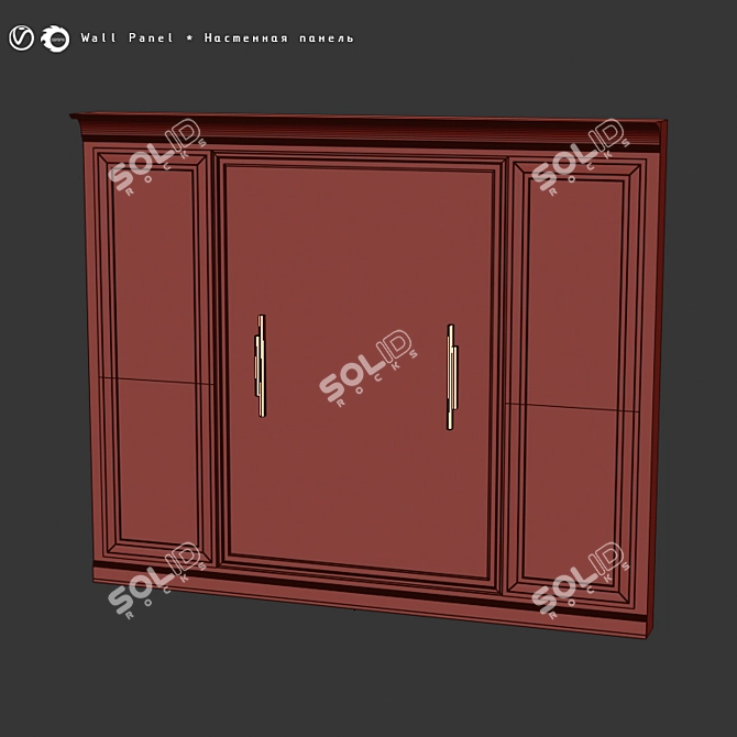 Modern Wall Decor Panel 3D model image 4