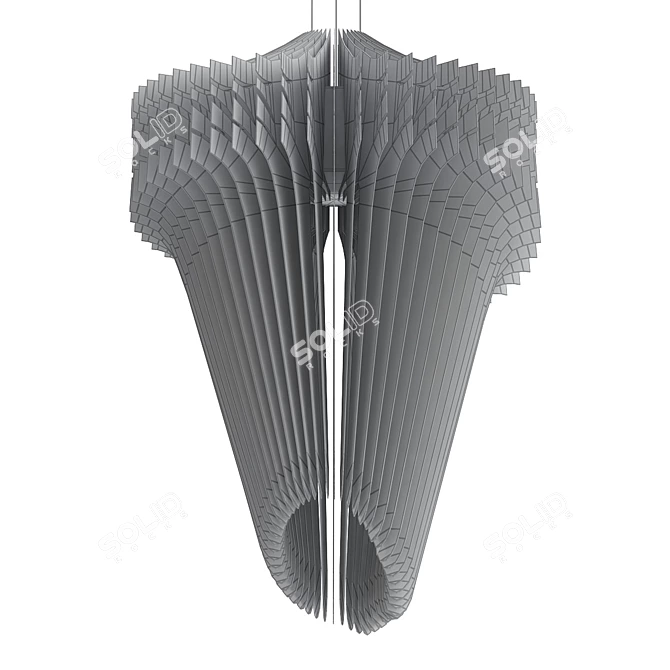 Zaha Hadid's Aria Gold Ceiling Lamp 3D model image 2