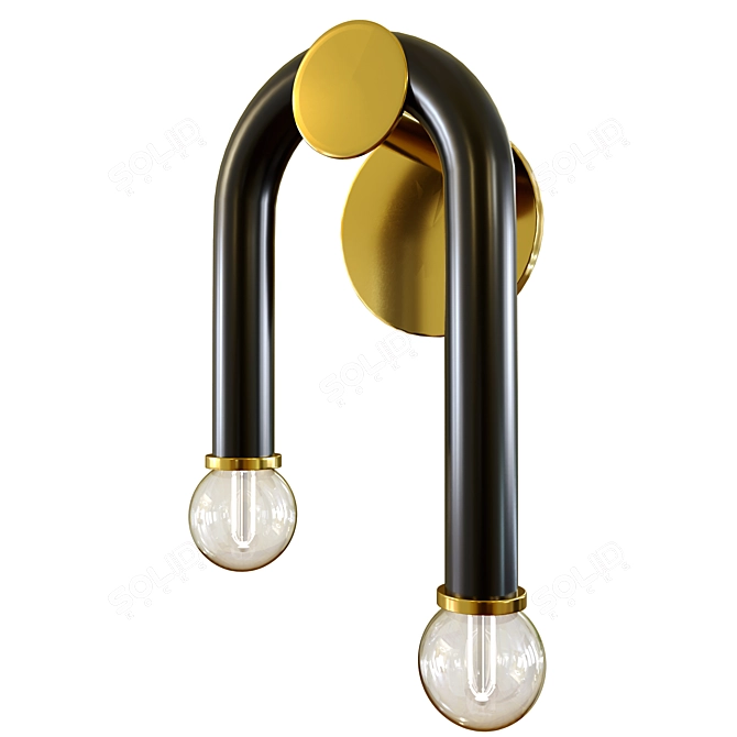 Gilded Paulson Wall Sconce 3D model image 1