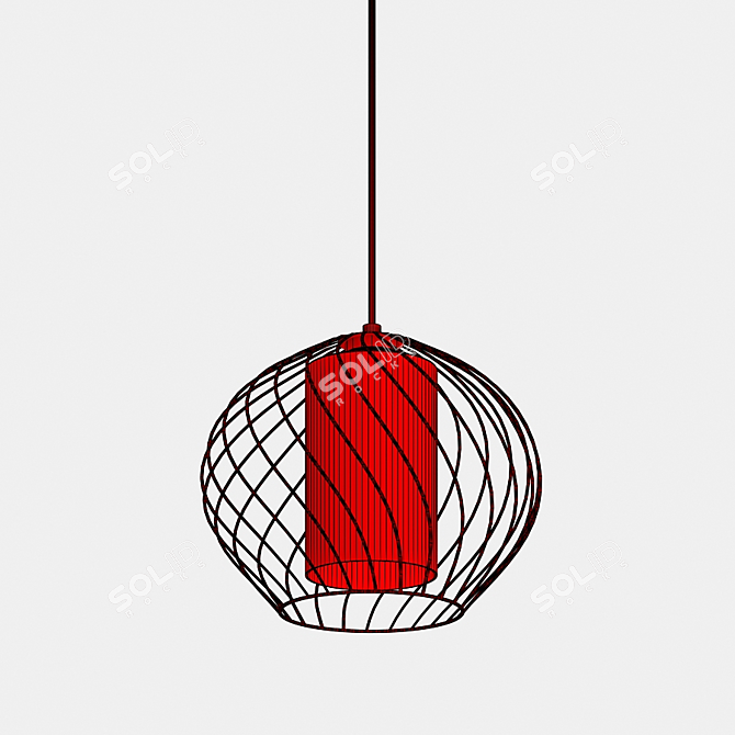 Cedrice Cage Pendant Light: Elegant and Versatile 3D model image 2