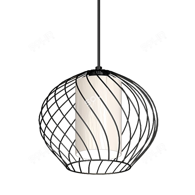Cedrice Cage Pendant Light: Elegant and Versatile 3D model image 3