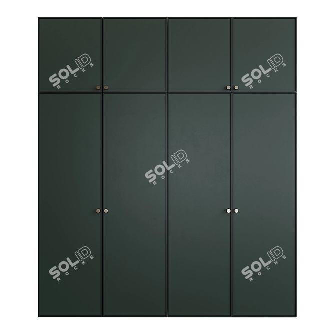 Stylish Illuminated Wardrobe: Cupboard MY 71 3D model image 2