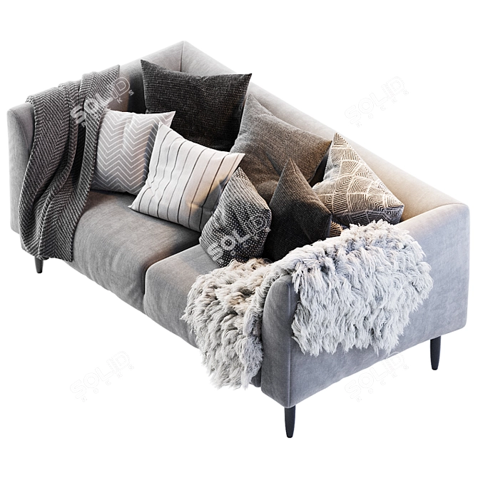 BLAZE 3-Seater Sofa: Contemporary Design for Modern Living 3D model image 4