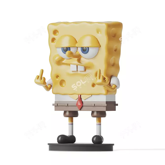 Vray Render Spongebob Figure - 46,289 Polys 3D model image 1